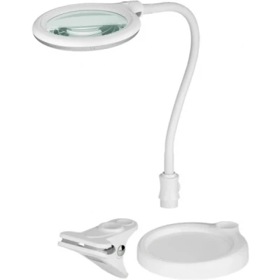 Afbeelding van Goobay LED Statief/Klem Vergrotende Lamp 6W 480lm 100mm Glazen Lens 1.75x Vergroting 3 Dioptrie