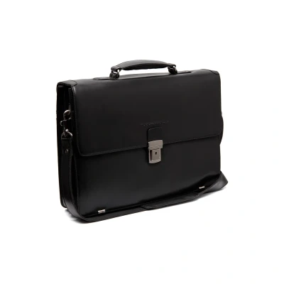 Afbeelding van Leren Laptoptas Zwart Salvatore