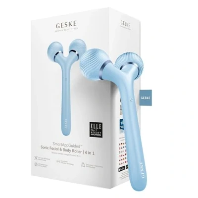 Afbeelding van GESKE SmartAppGuided™ Sonic Facial &amp; Body Roller 4 in 1 Dermaroller Apparaat voor gezicht en lichaam Dermarol Professionele gezichtsroller Verstevigt definieert