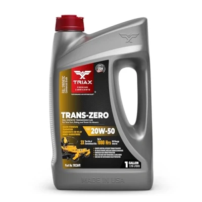 Afbeelding van TRIAX Trans Zero 20W 50 synthetische hydrostatische transmissieolie voor grasmaaiers met geen draairadius, grasmaaiers, vrijstaande cub Cadet. Olie tandwielen, hydrauliek en assen
