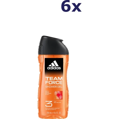 Afbeelding van Adidas Team Force Douchegel 6 x 250 ml Voordeelverpakking