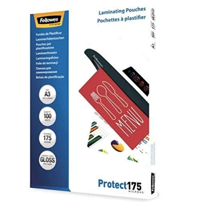 Afbeelding van Fellowes lamineerhoes Protect175 ft A3, 350 micron (2 x 175 micron), pak van 100 stuks