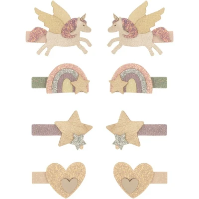 Afbeelding van Mimi &amp; lula haarclipjes mini unicorn bright multi 8st