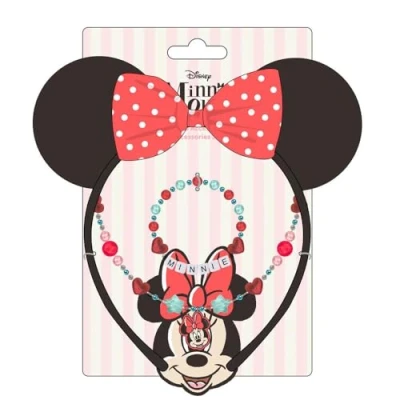 Afbeelding van Sieradenkit Minnie Mouse Roze 3 Onderdelen