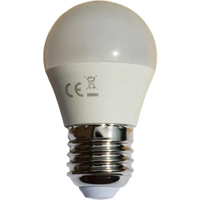 Afbeelding van Kogellamp E27 daglichtwit G45 LED 6W=50W gloeilamp 500 Lm 6400K