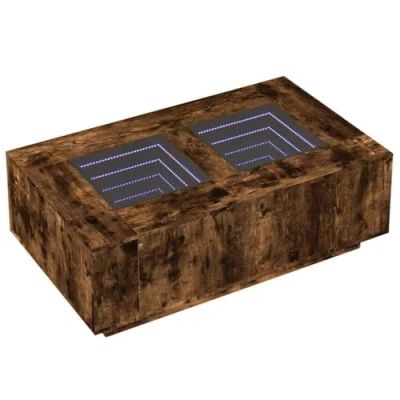Afbeelding van vidaXL Salontafel met Infinity LED 116x69x40 cm gerookt eikenkleurig