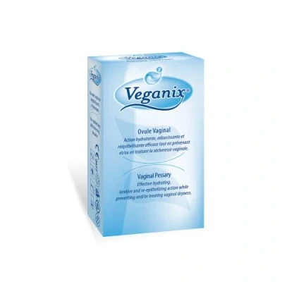 Afbeelding van Veganix vaginale zetpillen tegen droogheid (10 stuks)