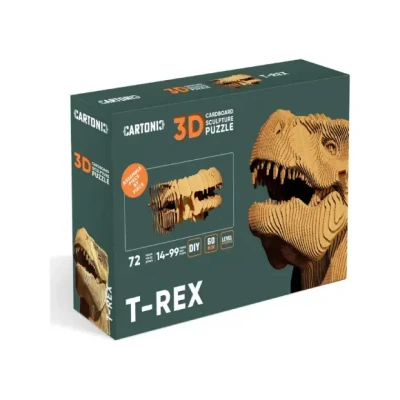 Afbeelding van CARTONIC T Rex 3D puzzel Speelgoed DIY Creatief Karton Kinderen en volwassen