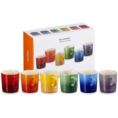 Afbeelding van Le Creuset Mokken Regenboog 350 ml Set Van 6 Stuks
