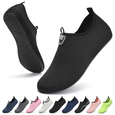 Afbeelding van Sixspace Waterschoenen, strandschoenen, sneldrogend, ademend, surfschoenen, voor dames en heren, maat 34 47, 645 Zwart