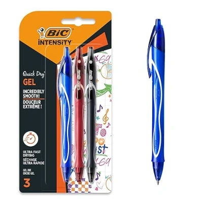 Afbeelding van BIC 949895 drukgelroller Gel ocity Quick dry, 0,3 mm, 3 stuks blauw/zwart/rood