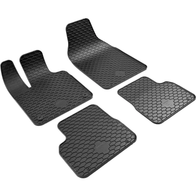 Afbeelding van WALSER 50900 Vloermatset Waterdicht Rubber voor en achter Antraciet/Zwart Op maat gemaakt
