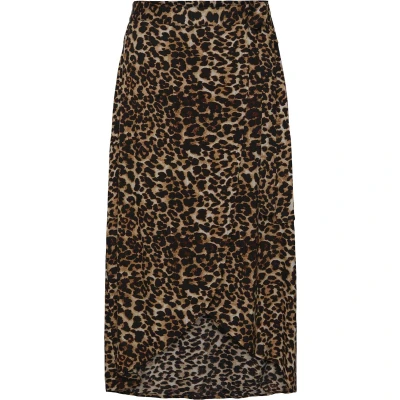 Afbeelding van Pieces Pctala WRAP Skirt Wikkelrok, Dames, Maat: XS, Indian tan