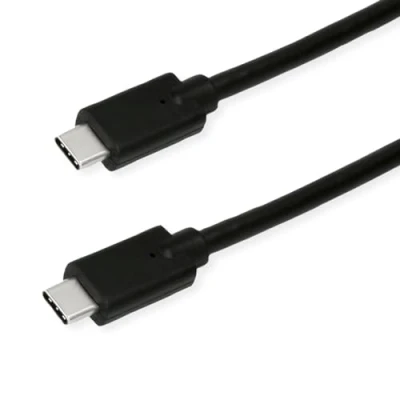 Afbeelding van Roline green USB kabel 3.2 Gen2x2 C stekker, stekker 1.00 m Zwart Halogeenvrij, TPE mantel 11.44.9071