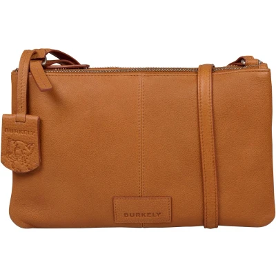 Afbeelding van Burkely SOFT Skylar Double Pocket ZIP Schoudertas, Dames, Maat: One Size, Cognac