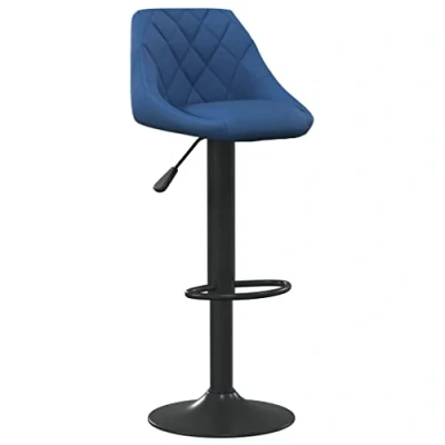 Image de vidaXL Tabouret de bar Bleu Velours333594