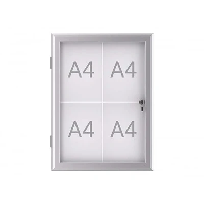 Afbeelding van Maul Wissellijst MAULexcite Voor papierformaat: 4 x DIN A4 Tegen regen beschermde buitenruimte 6653408 Aluminium Zilver 1 stuk(s)