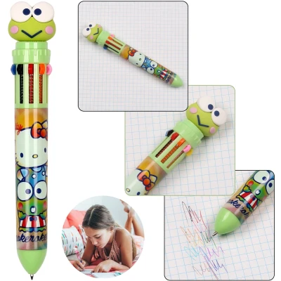 Afbeelding van Hello Kitty Keroppi Meerkleurige pen 10in1, automatisch, kleur, school 0,5 mm