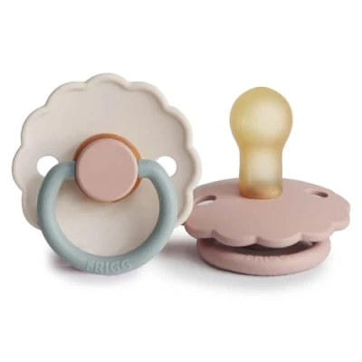 Afbeelding van Frigg Daisy Fopspeen 0 6 mnd (2 stuks) Blooming Blush/Cotton