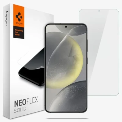 Afbeelding van Spigen NeoFlex Solid displaybeschermfolie compatibel met Samsung Galaxy S24, 2 stuks, krasbestendig, PET folie, vloeibare installatie,
