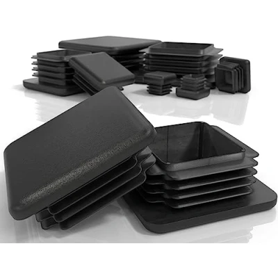 Afbeelding van PD® Set van 10 lamellenstoppen 60 x mm voor vierkante buis PE kunststof eindkappen stop het afdekken stalen buizen, roestvrijstalen buis, aluminium en profiel