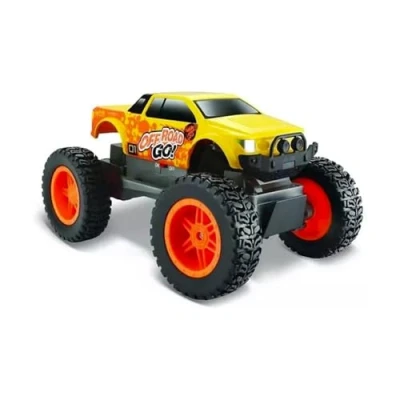 Afbeelding van Maisto Tech R/C Off Road Go op afstand bestuurbaar terreinvoertuig met 2,4 GHz frequentie, 4 wielaandrijving en pistoolgreep 5 jaar 21 cm geel (582759)