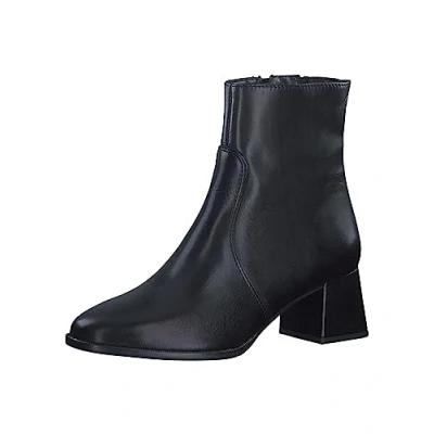 Afbeelding van Tamaris Donna 1 25069 41 Enkellaarzen voor dames, Zwart leer.