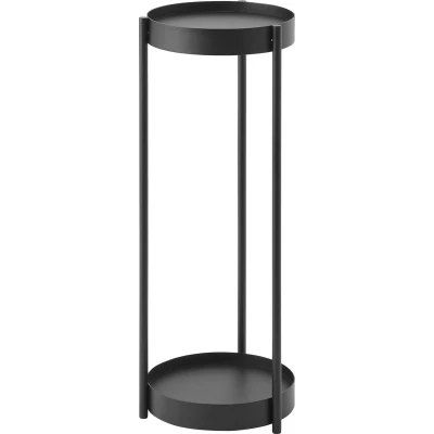 Afbeelding van Yamazaki Plantenrek Binnen met Wielen Tower Zwart