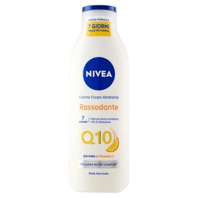 Afbeelding van NIVEA Q10 hydraterende lichaamscrème 250 ml, verstevigende met co enzym Pure en vitamine C, 48 uur voor de normale huid een strakkere