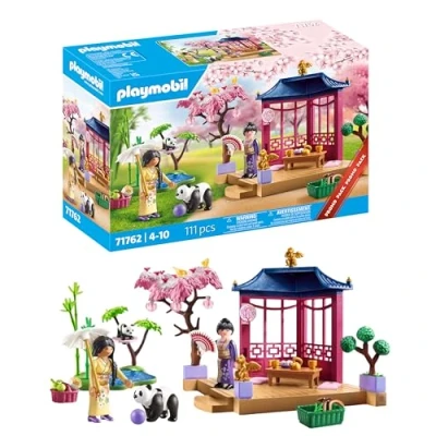 Image de Playmobil 71762 Jardin asiatique avec famille de pandas