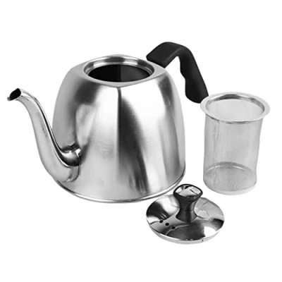 Afbeelding van Feel Maestro Waterkoker Theepot met Deksel en Zeef 1,1L Roestvrij Staal Thee