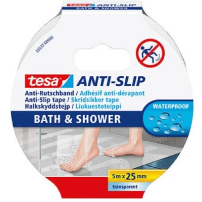 Afbeelding van tesa BATH &amp; SHOWER 55533 00000 11 Anti sliptape Transparant (l x b) 5 m 25 mm 1 stuk(s)