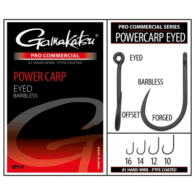 Afbeelding van Gamakatsu Pro Commercial Power Carp Eyed Barbless 12
