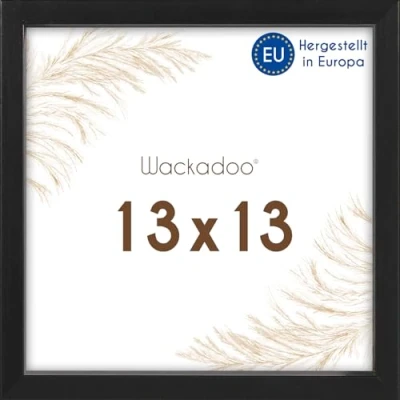 Afbeelding van Wackadoo Vierkante fotolijst 13 x cm, zwart, met glasplaat