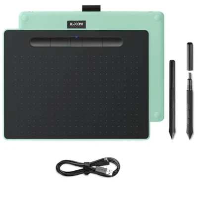 Image de Tablette Wacom Intuos M Bluetooth Pistache avec Stylet