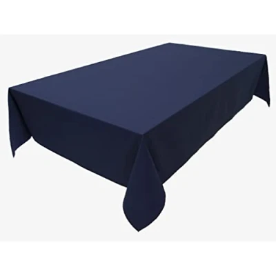 Afbeelding van Tafelkleed van hoogwaardige kwaliteit 100% katoen Conceptcollectie Kleur en maat naar keuze (tafelkleed 120 x 160 cm, marineblauw)