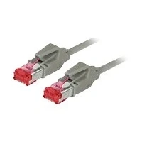 Afbeelding van Tecline Patchkabel S/FTP, PiMF, Cat 6, grijs, 0,5 m halogeenvrij, met Draka kabel en Hirose connectoren (S/FTP, CAT6, 0.50 m), Netwerkkabel