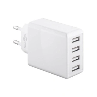 Afbeelding van USB A snellader Goobay 1 poort (USB A, Quick Charge, 18W, Wit)