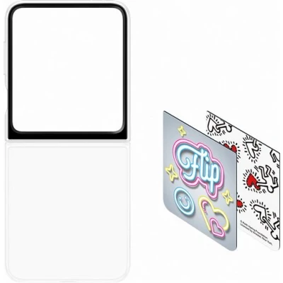 Image de Samsung Flipsuit Coque Galaxy Z Flip 6 + Kh Card Love Blanc