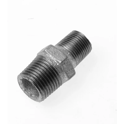 Afbeelding van IJzeren gegalvaniseerde draadfitting dubbel nippel verlopend 1/2 x