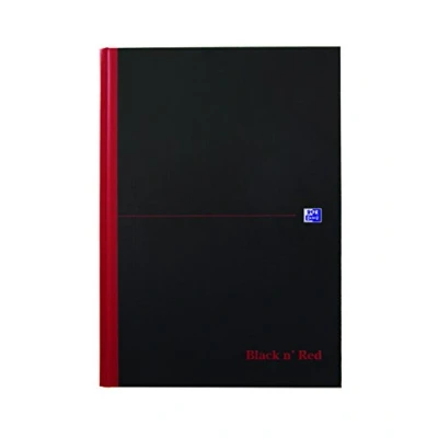 Afbeelding van Notitieboek Oxford Black n&#039; Red A4 96vel ruit 5mm