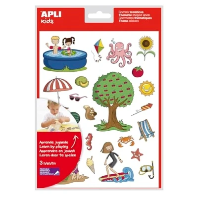 Afbeelding van APLI 11615 Thematisch gum, afneembaar, 3 vellen gummetjes