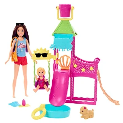 Image de Maison de poupée Barbie Coffret Skipper Premiers Jobs Parc Aquatique