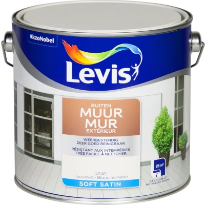 Afbeelding van Levis Muur Buiten Soft Satin Hoevewit 2.5L