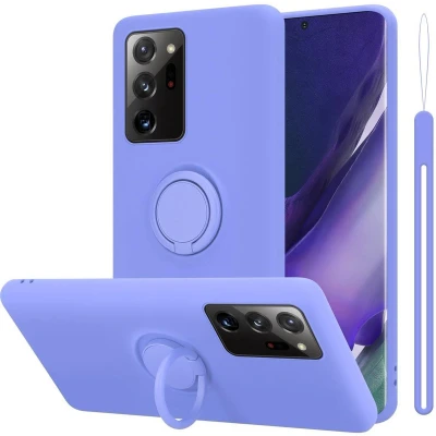 Afbeelding van Cadorabo Hoesje geschikt voor Samsung Galaxy NOTE 20 ULTRA in LIQUID LICHT PAARS Beschermhoes van flexibel TPU silicone Case Cover met ring