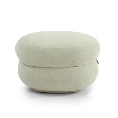 Afbeelding van Bronx71® Hocker Mia ovaal chenille mint groen