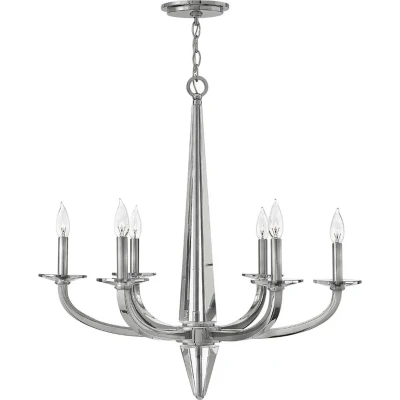 Afbeelding van Hinkley LED Kroonluchter 6X E14 Max 60W Dimbaar Polished Nickel