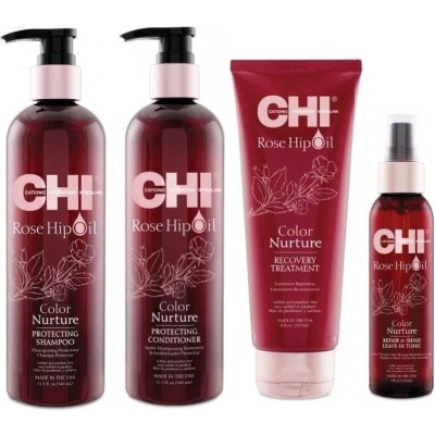 Afbeelding van Gekleurd haar pakket CHI Rose Hip Oil bundel/set/pakket Haibu by Kapperskorting.com