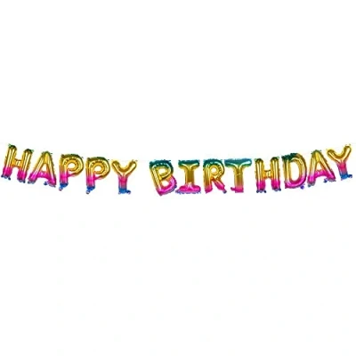 Afbeelding van Boland Folieballonslinger &#039;H A P Y B I R T H D Y&#039; Multi Letterballon