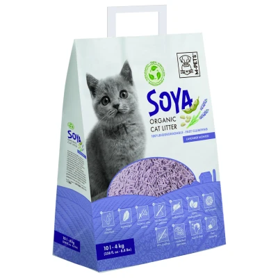 Afbeelding van Mpets Soya Organic Cat Litter Kattenbakvulling 10 l Lavendel